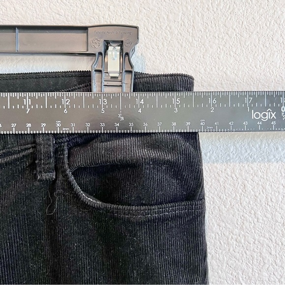 J BRAND Selena Corduroy Pants Black 29 Mid-Rise Cropped Bootcut Modal Blend - Picture 4 of 11